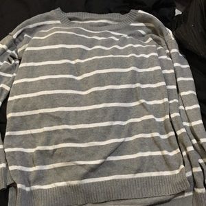 XL Grey Striped Sweater